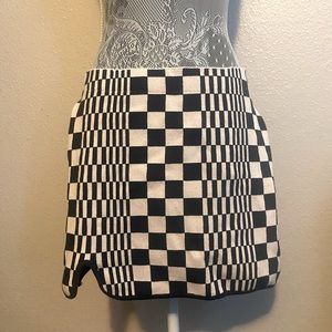Urban outfitters checkered knit mini skirt